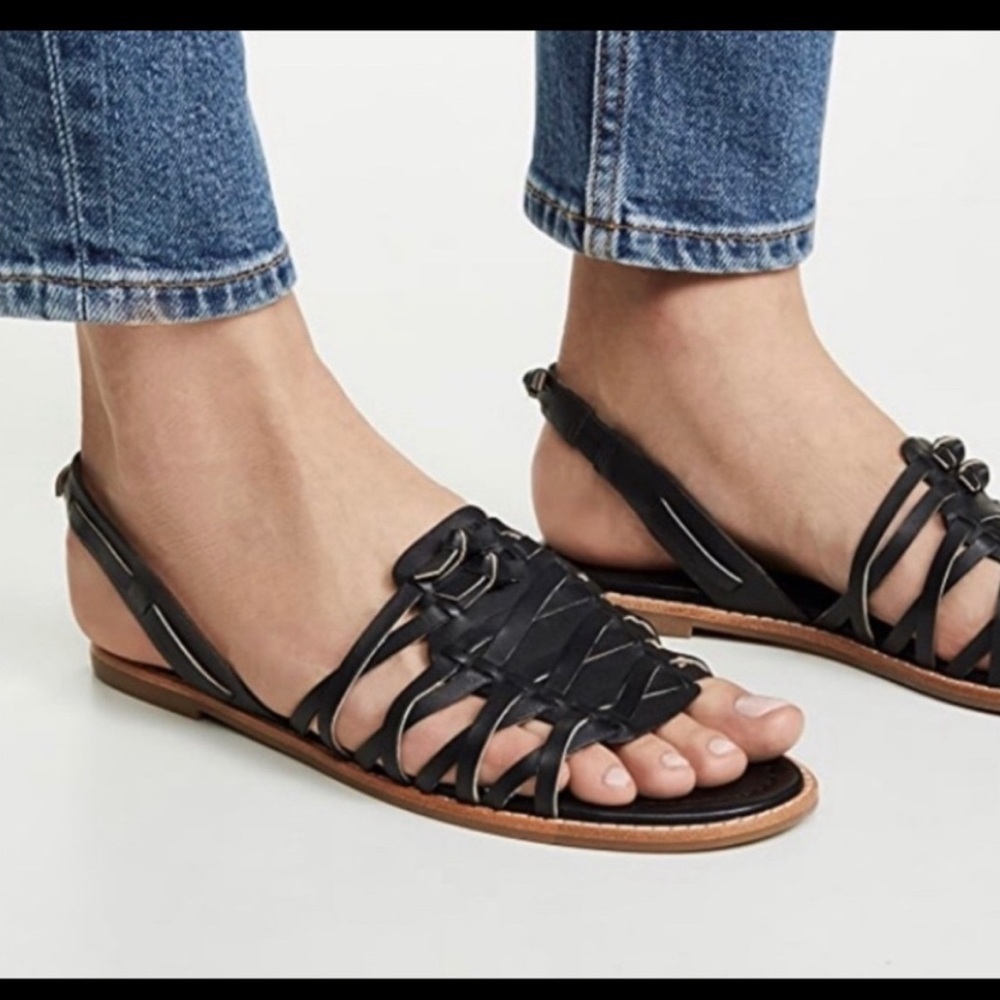 Women's Black Strappy Sandals